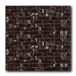 Мозаика из натурального камня ArtNatura Marble Mosaic Rosso Levanto (плитка 15x15 мм), лист 305x305 мм (0,47 м2/упак.) от компании MetSnab - фото 1