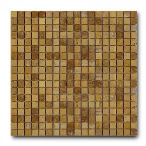 Мозаика из натурального камня ArtNatura Marble Mosaic Travertino Giallo (плитка 15x15 мм), лист 305x305 мм (0,47 от компании MetSnab - фото 1