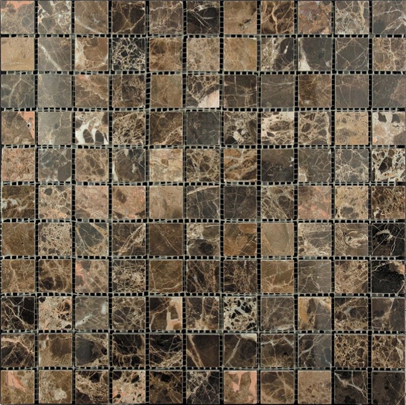 Мозаика Natural Mosaic Adriatica M022-25P (Emperador Dark) 305x305 мм (Мозаика) от компании MetSnab - фото 1