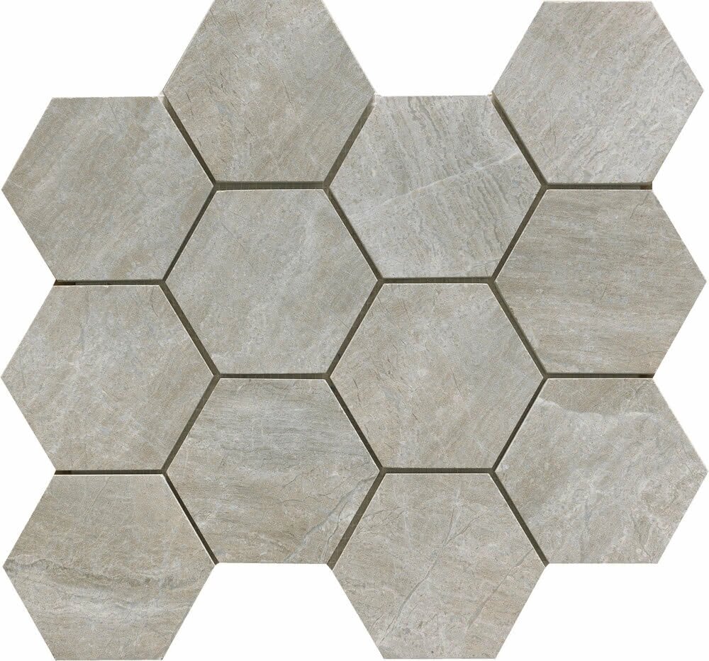 Мозаика облицовочная керамогранит Sintesi Mystone PF00008295_Mystone3034GreyMosaicoEsagono ( м2) от компании MetSnab - фото 1