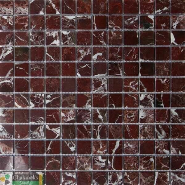 Мраморная мозаика Chakmaks Anatolian Stone 23X23 Мозаика из мрамора 23х23*10 мм ROSSO LEVANTO (м2) от компании MetSnab - фото 1