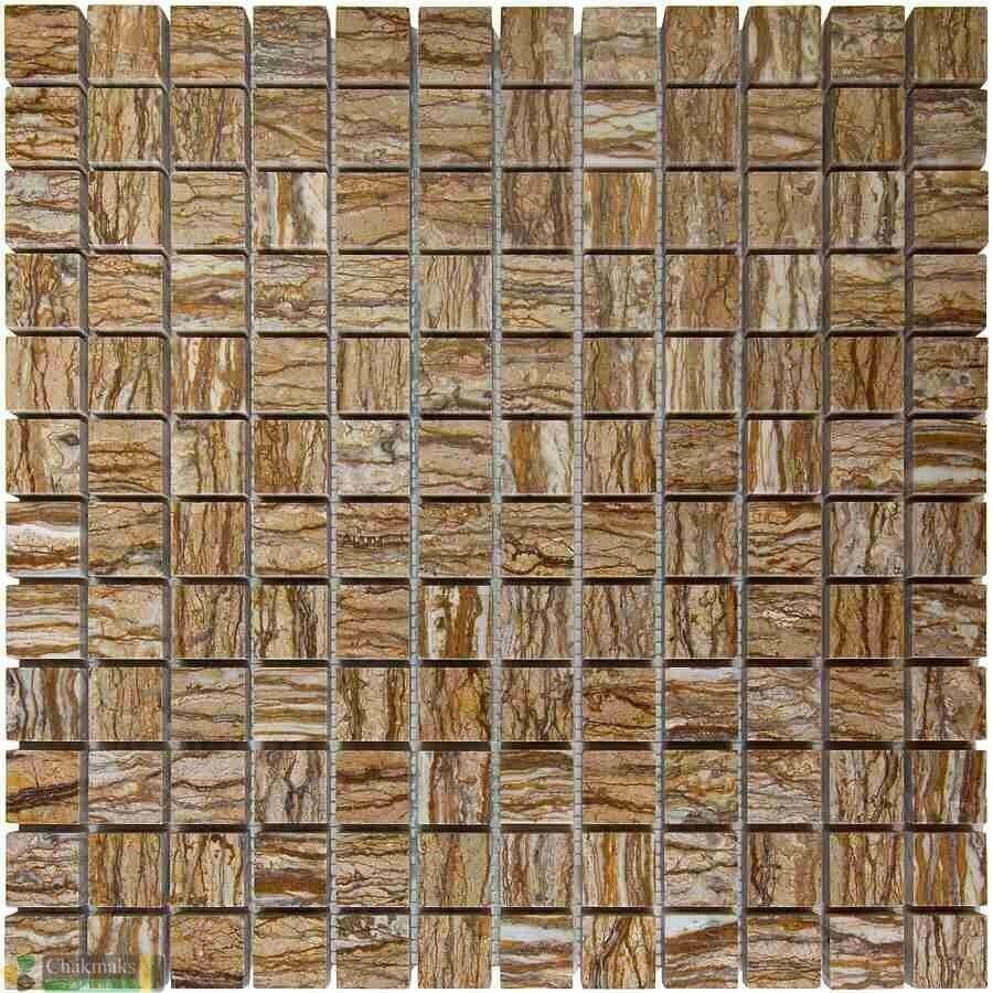 Мраморная мозаика Chakmaks Anatolian Stone 23X23 Мозаика из мрамора 23х23*10 мм WILD WOOD (м2) от компании MetSnab - фото 1