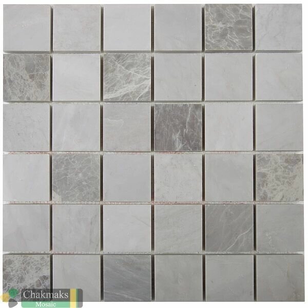 Мраморная мозаика Chakmaks Anatolian Stone 50X50 Мозаика из мрамора 50х50*10 мм ICE-NORDIC GREY (м2) от компании MetSnab - фото 1