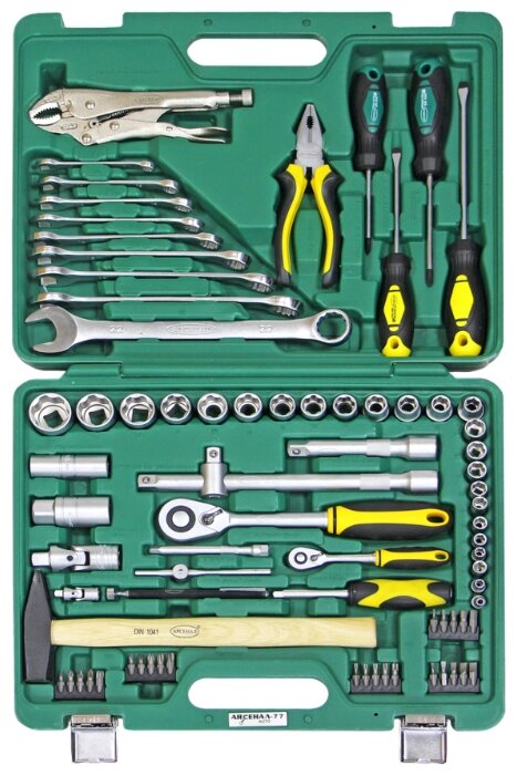 Набор автомобильных инструментов Арсенал C1412L77 (77 предм.) от компании MetSnab - фото 1