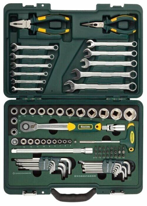 Набор инструментов KRAFTOOL quot; INDUSTRIEquot; 84 предметов 27977-H84 от компании MetSnab - фото 1