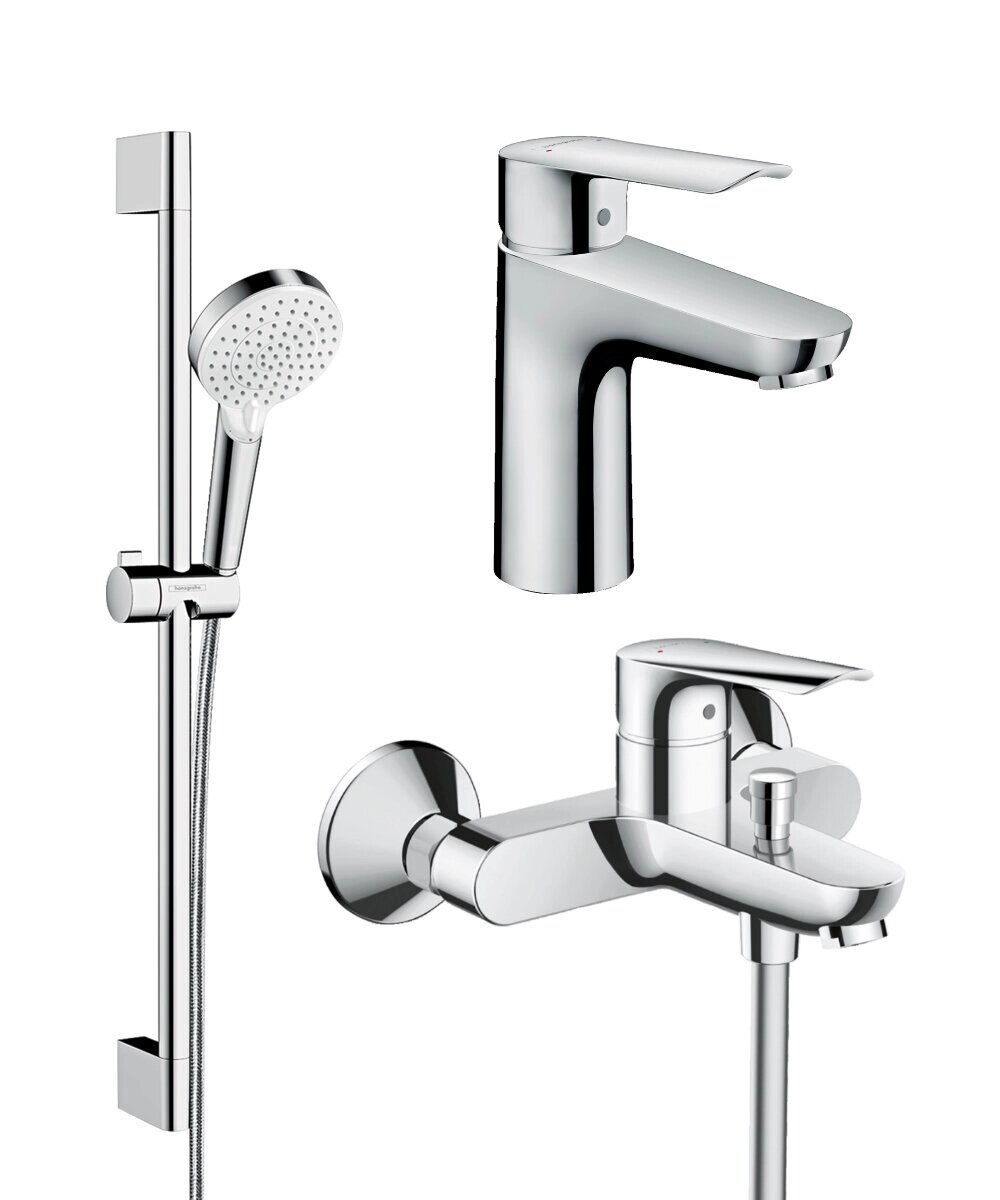 Набор смесителей для ванны Hansgrohe Logis E 100 (c), хром SetLogisE100C от компании MetSnab - фото 1