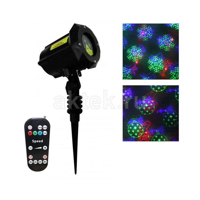 Новогодний лазерный проектор для улицы SkyDisco Garden RGB 50 XMAS от компании MetSnab - фото 1