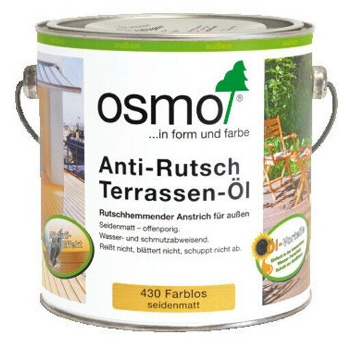 Osmo Масло для террас с антискользящим эффектом Anti-Rutch Terrassen Öl (2,5 л 430 Масло для террас с антискользящим от компании MetSnab - фото 1