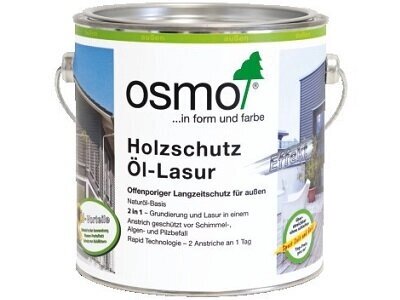 OSMO Масло-лазурь Осмо защитное для фасада Osmo Holzschutz-ol-lasur (Цвет-1150 Американский Орех Объём-2,5 л.) от компании MetSnab - фото 1