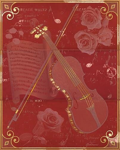 Панно настенное Emil Ceramica La Musique Red Decoro 650H3RL 600x750 мм (Керамическая плитка для гостиной) от компании MetSnab - фото 1