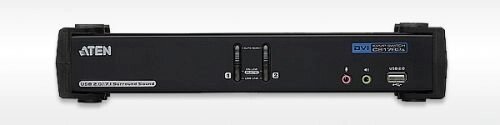 Переключатель KVM Aten CS1782A-AT-G KVM+Audio+USB 2.0, 1 user USB+DVI = 2 cpu USB+DVI, со шнурами USB 2х1.8м., от компании MetSnab - фото 1