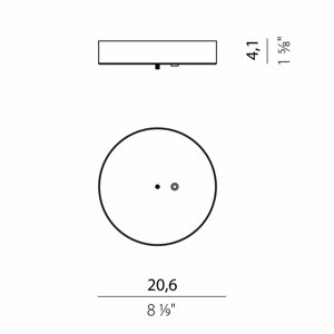 Panzeri XM03330.511.0002 Canopy for 1 fix. titan потолочный