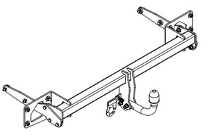 Фаркоп Auto-Hak для Mercedes R - KLASA 5 doors. 2006-2017