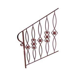 Перила в кованом стиле стальные окрашены секция №235