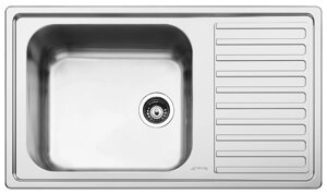 Врезная кухонная мойка smeg LG861D-2 86х50см нержавеющая сталь