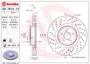 Диск перфорированный Brembo xtra 09.7812.1x Brembo 0978121X