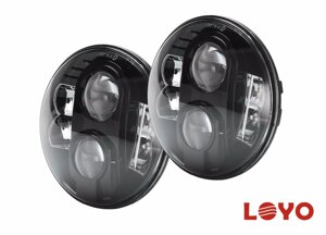 Фары LED Loyo Light 80W (7 дюймов LOYO LED 3G-DRL): ближний и дальний свет, дневные ходовые огни для Нива, УАЗ, Jeep