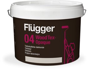 Краска по дереву для наружных работ FLUGGER 04 Wood Tex Opaque краска укрывистая для дерева на водной основе, База 1