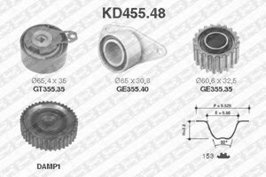 Комплект ремня грм renault laguna/megane/clio/espace 1.9dti 97 Snr KD45548