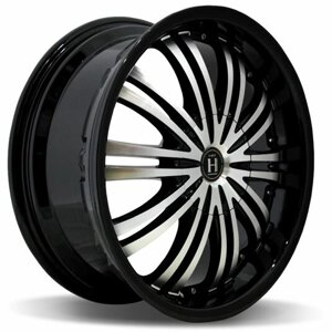 Диски R18 5x114,3 7,5J ET40 D72,6 Harp Y-01 GLOSS Black / Machined Face / GLOSS Black Lip