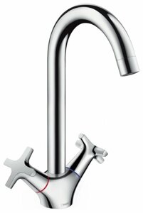 Смеситель для кухни (мойки) hansgrohe Logis Classic 71285000 двухрычажный