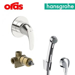 Комплект Гигиенический душ Hansgrohe 32128000 + Смеситель Oras Polara 1487