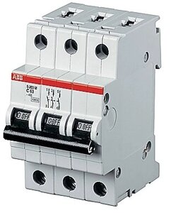 ABB Автоматический выключатель трёхполюсный 63 А, тип C, 15 кА S203P C63. ABB. 2CDS283001R0634