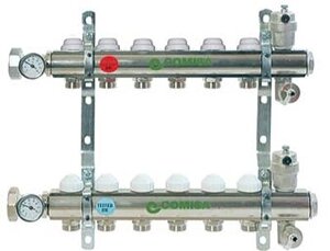 Коллектор для отопления Comisa на 7 вых., арт. 88.10.125 Коллектор для отопления Comisa на 7 вых., арт. 88.10.125