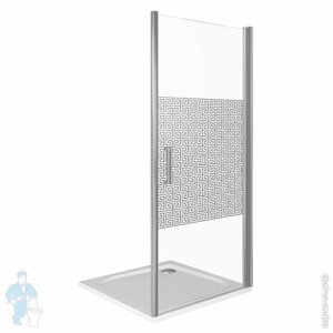 Дверь душевая GOOD DOOR BAS FANTASY DR-100-F-CH (100х185) распаш. дверь, зеркальный рисунок