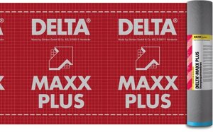 Мембрана диффузионная энергосберегающая DELTA-MAXX PLUS с самоклеющейся лентой, Sd=0,15 м, рулон 75 кв. м.