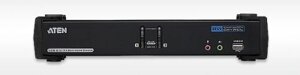 Переключатель KVM Aten CS1782A-AT-G KVM+Audio+USB 2.0, 1 user USB+DVI = 2 cpu USB+DVI, со шнурами USB 2х1.8м.,