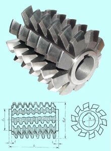 Фреза червячная м 7,0 кл. т. а, р6м5, 20град 118х125х40мм; 4°04 (2510-4209) гост 9324-80 тип 2 quot; cnicquot; (шт),
