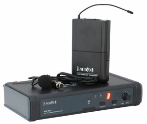 PROAUDIO WS-805PT радиосистема с одним петличным микрофоном LM-10B, UHF, 16 каналов, пластиковый кейс