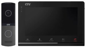 Комплектная дверная станция (домофон) CTV CTV-DP2700 IP NG черный (дверная станция) черный (домофон)