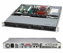 Корпус серверный 1U Supermicro CSE-813MTQ-350CB (4x3.5quot; HS Bays, 4xSATA/SAS port, DVD-opt., 12quot;x10quot; ATX,