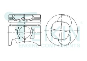 Поршень без колец isuzu 4jb1-t d93.0 std палец 34 мм Teikin Teikin 39188ASTD