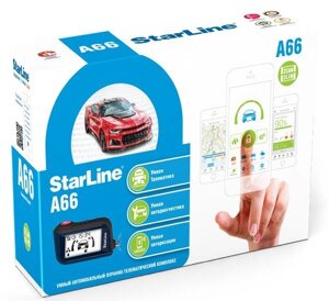 Автосигнализация StarLine A66 (BT 2CAN+2LIN, GSM ECO ЖК брелок )