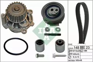 Комплект ремня грм с помпой audi a3/a4/a6, vw passat/golf, skoda octavia 2.0fsi/tfsi 04 Ina 530044532