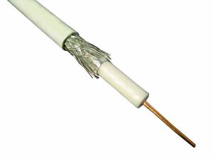 Hyperline COAX-SAT703N-WH-500 Кабель коаксиальный SAT703N, 75 Ом, жила - 17 AWG (1.13 mm, медь, solid), экран -