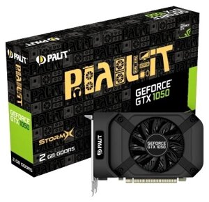 Видеокарта Palit GeForce GTX 1050 1354MHz PCI-E 3.0 2048MB 7000MHz 128 bit DVI HDMI HDCP StormX