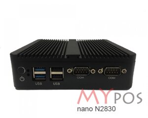 POS-компьютер myPOS nano N2830, 4Gb, SSD 120 Gb, 4 USB, 2 COM, 12V3A, цвет черный, без ОС