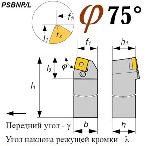 Резец PSBNR 5050 T25 проходной 2100 7223