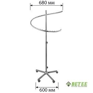 Вешало змейка на колесах h=2100мм (арт. st042)