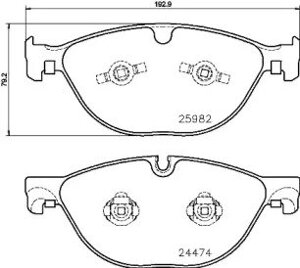 Комплект тормозных колодок Brembo P36029