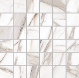 Мозаика облицовочная керамогранит Emilceramica Tele di Marmo Reloaded E0QE Mosaico Calacatta Gold Canova Lappato Lucido