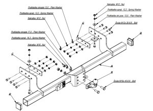 Фаркоп Imiola для Mitsubishi L200 1996-2006