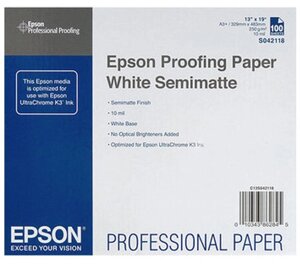 Бумага для принтера Epson Proofing Paper White Semimatte A3+ 100 листов (C13S042118)