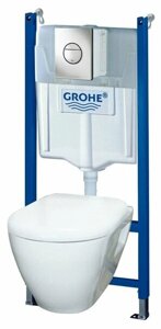 Унитаз с инсталляцией подвесной Grohe Solido 38950000 с горизонтальным выпуском