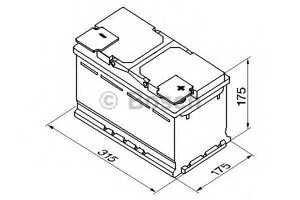 Аккумуляторная батарея 19.5/17.9 евро полярность 85ah 800a 315/175/175 Bosch 0092S50100