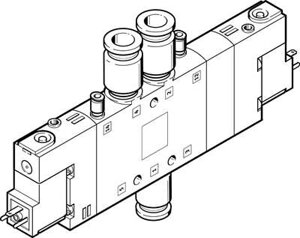 Распределитель с электроуправлением Festo CPE18-M3H-5/3BS-QS-8